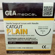 CATGUT PLAIN 2/0 + J GEA BOX/24 PCS
